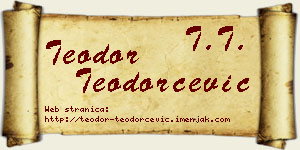 Teodor Teodorčević vizit kartica